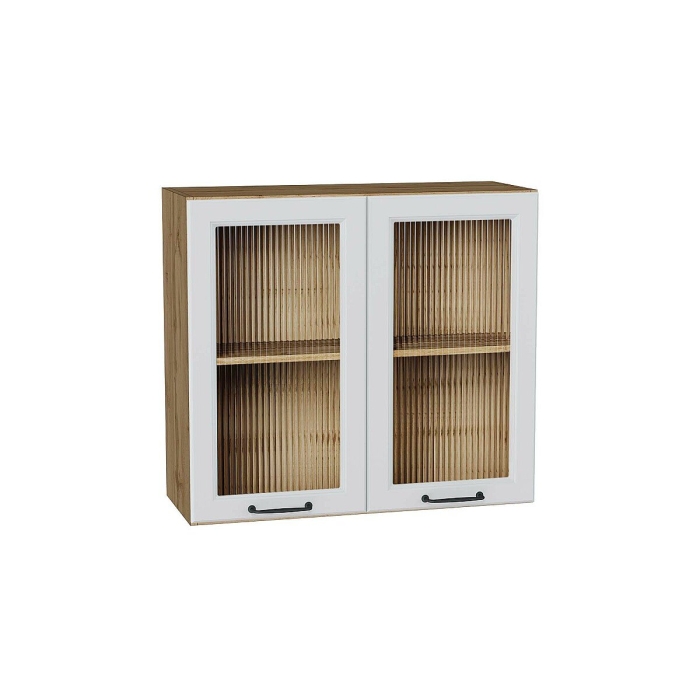 Шкаф верхний с 2-мя остекленными дверцами Ницца