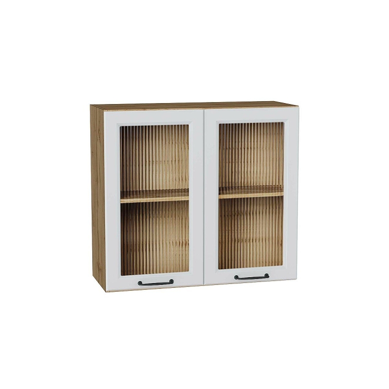 Шкаф верхний с 2-мя остекленными дверцами Ницца