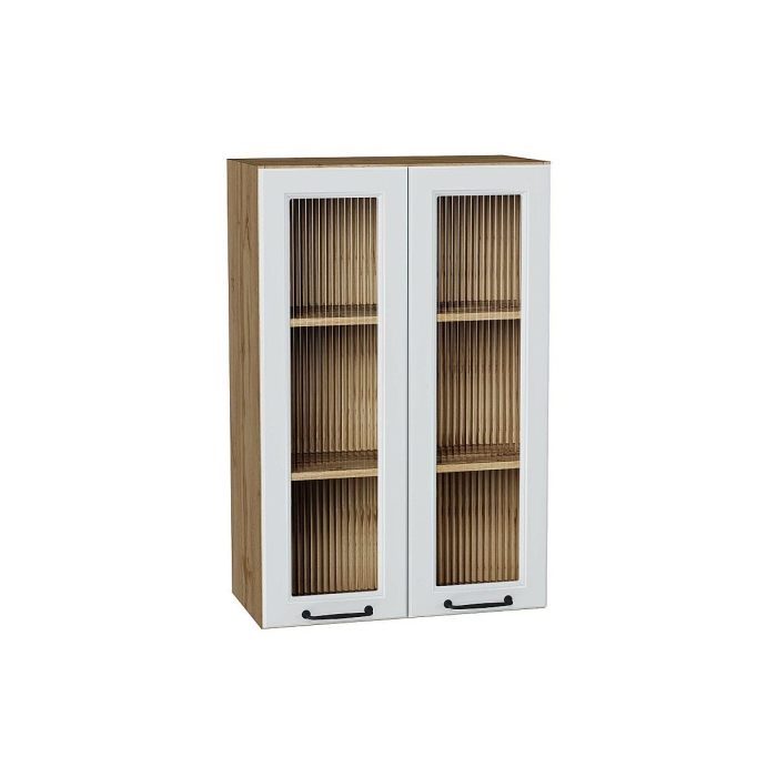 Шкаф верхний с 2-мя остекленными дверцами Ницца