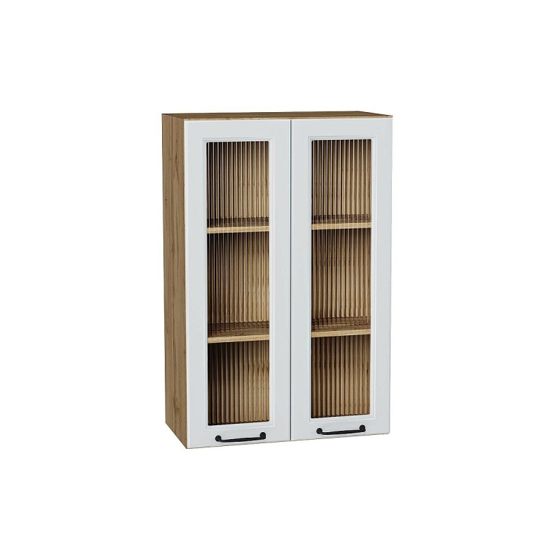 Шкаф верхний с 2-мя остекленными дверцами Ницца