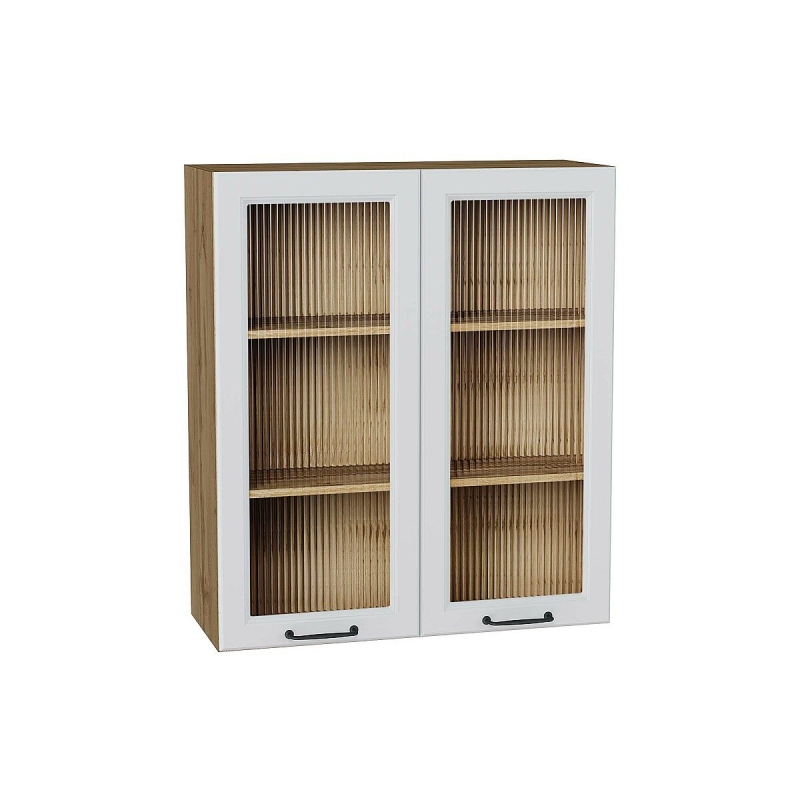 Шкаф верхний с 2-мя остекленными дверцами Ницца