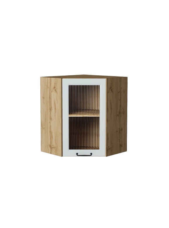 Шкаф верхний угловой остекленный Ницца