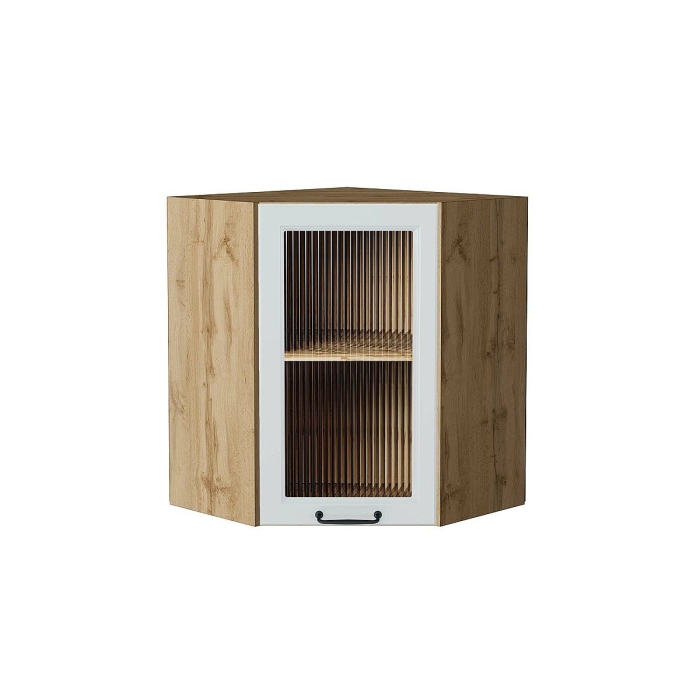 Шкаф верхний угловой остекленный Ницца