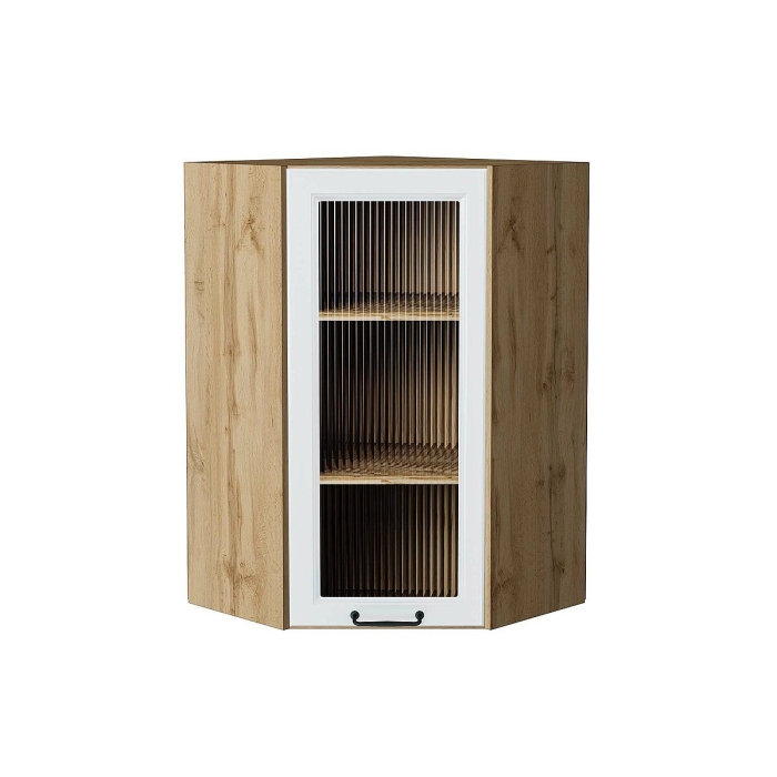 Шкаф верхний угловой остекленный Ницца