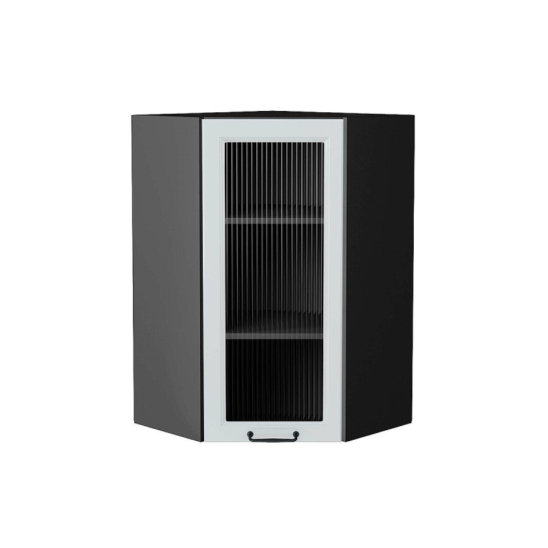 Шкаф верхний угловой остекленный Ницца