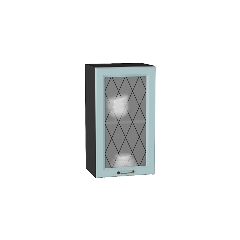 Шкаф верхний с 1-ой остекленной дверцей Ницца