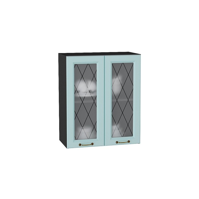 Шкаф верхний с 2-мя остекленными дверцами Ницца