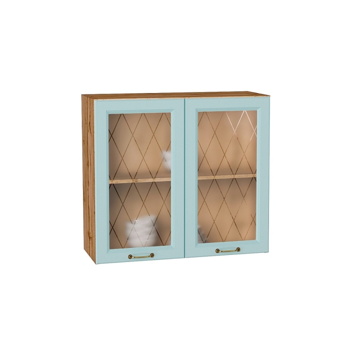 Шкаф верхний с 2-мя остекленными дверцами Ницца