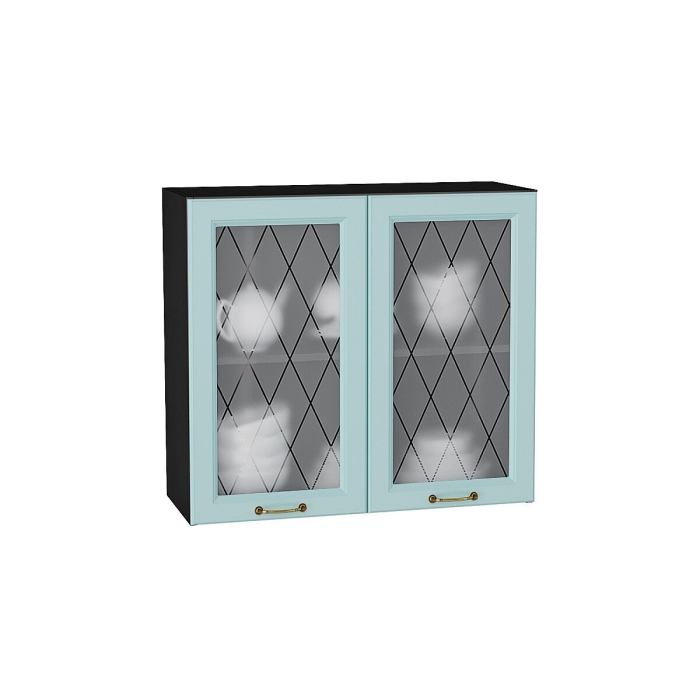 Шкаф верхний с 2-мя остекленными дверцами Ницца