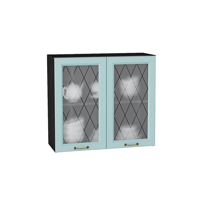 Шкаф верхний с 2-мя остекленными дверцами Ницца