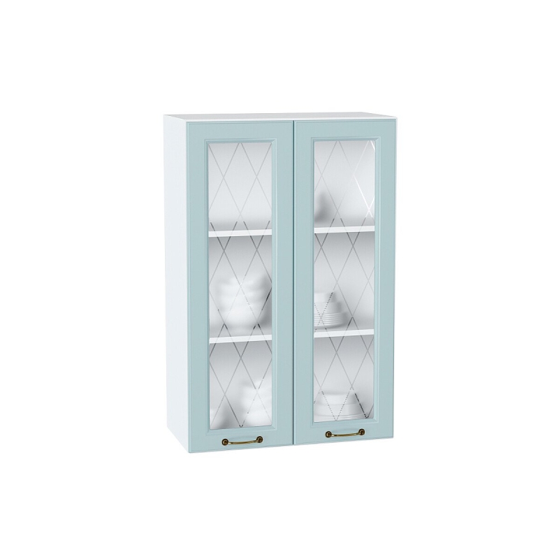 Шкаф верхний с 2-мя остекленными дверцами Ницца