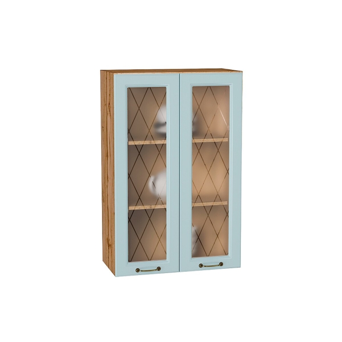 Шкаф верхний с 2-мя остекленными дверцами Ницца