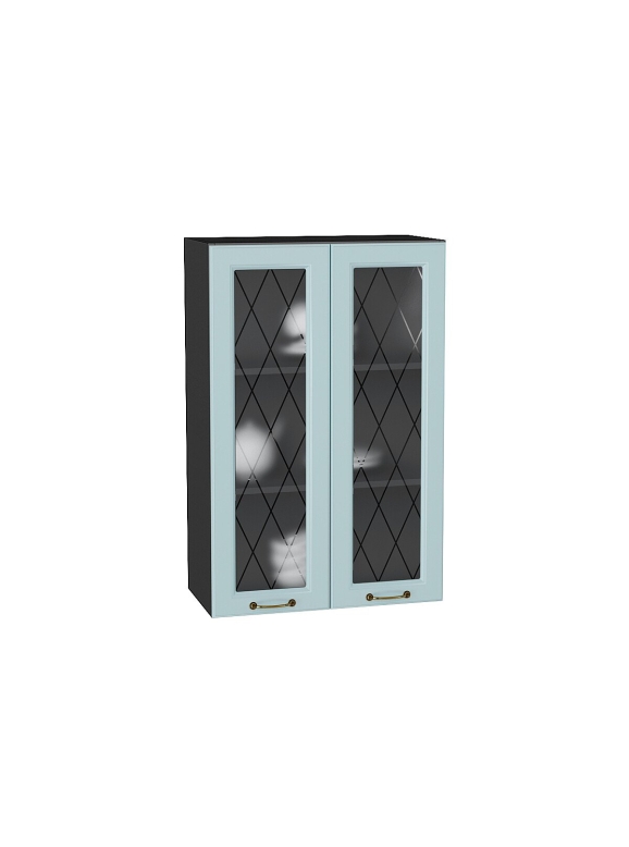 Шкаф верхний с 2-мя остекленными дверцами Ницца