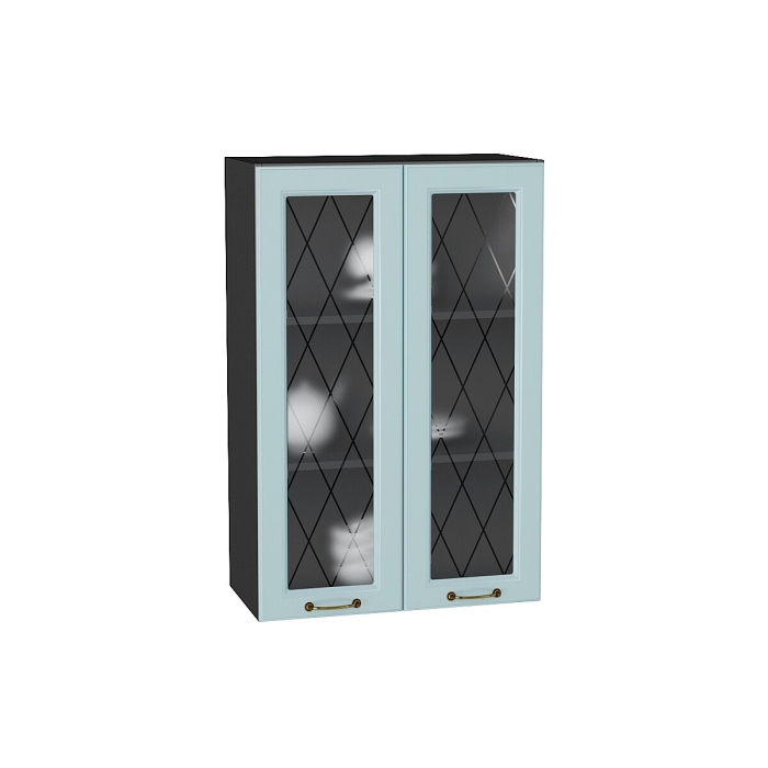 Шкаф верхний с 2-мя остекленными дверцами Ницца