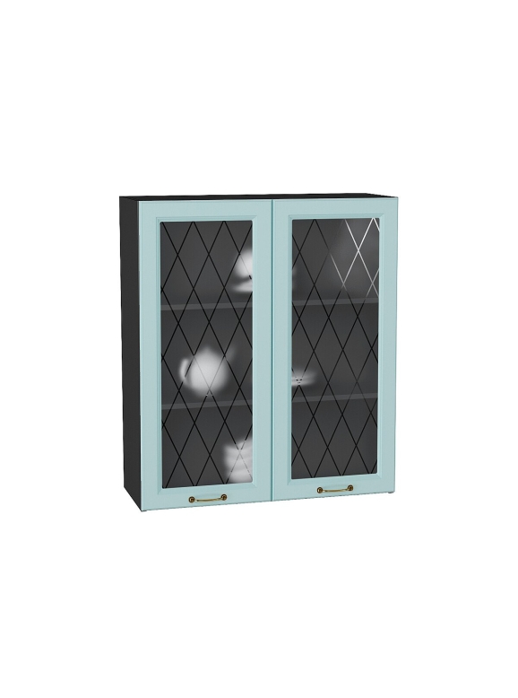 Шкаф верхний с 2-мя остекленными дверцами Ницца