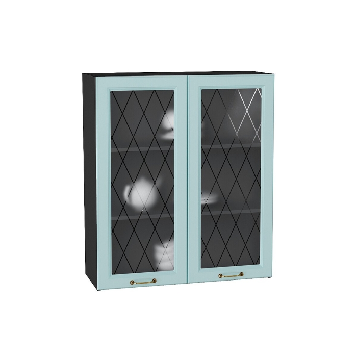 Шкаф верхний с 2-мя остекленными дверцами Ницца