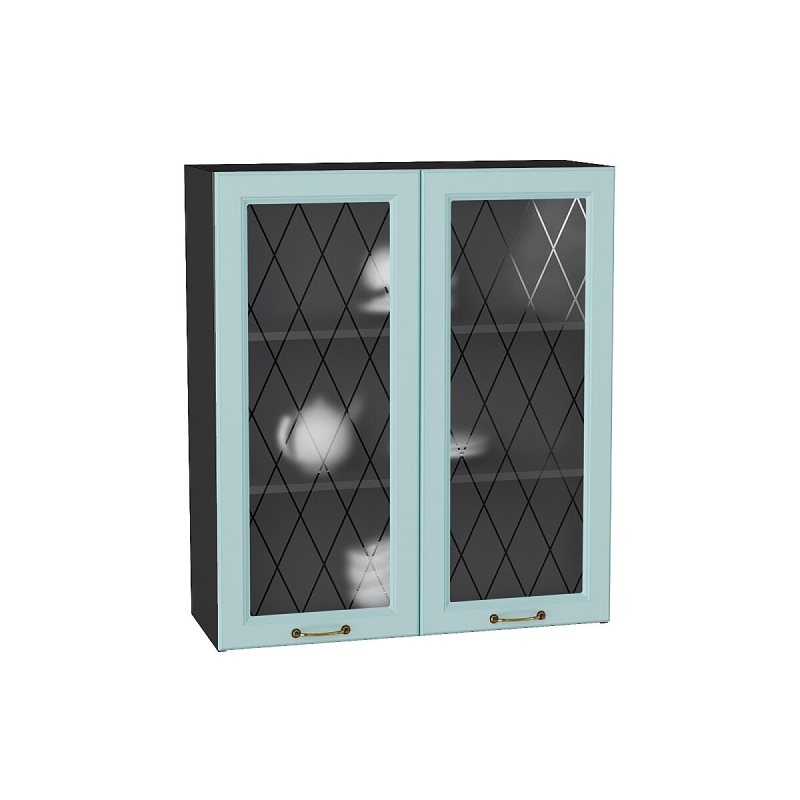 Шкаф верхний с 2-мя остекленными дверцами Ницца