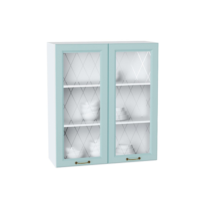 Шкаф верхний с 2-мя остекленными дверцами Ницца