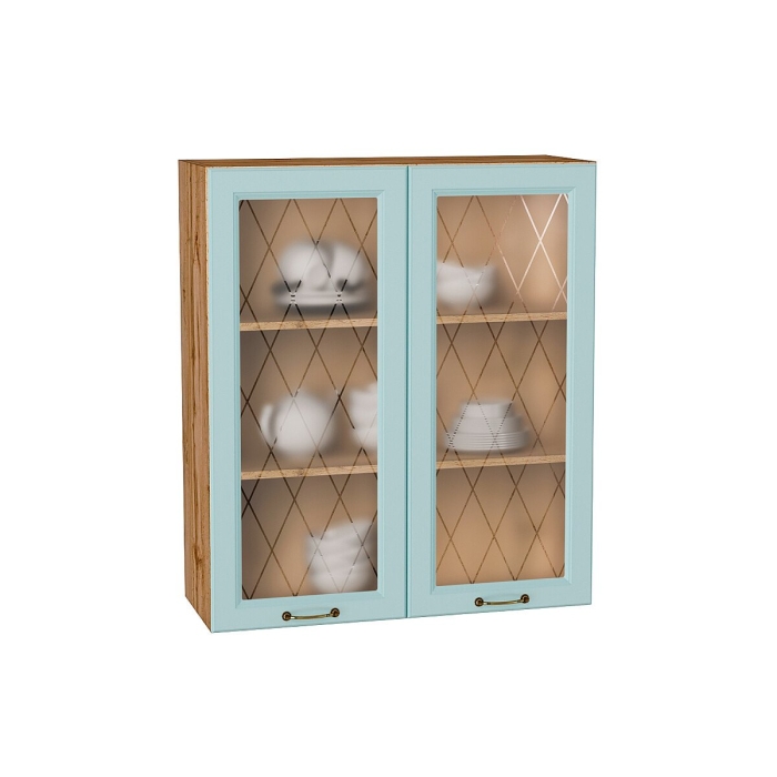 Шкаф верхний с 2-мя остекленными дверцами Ницца