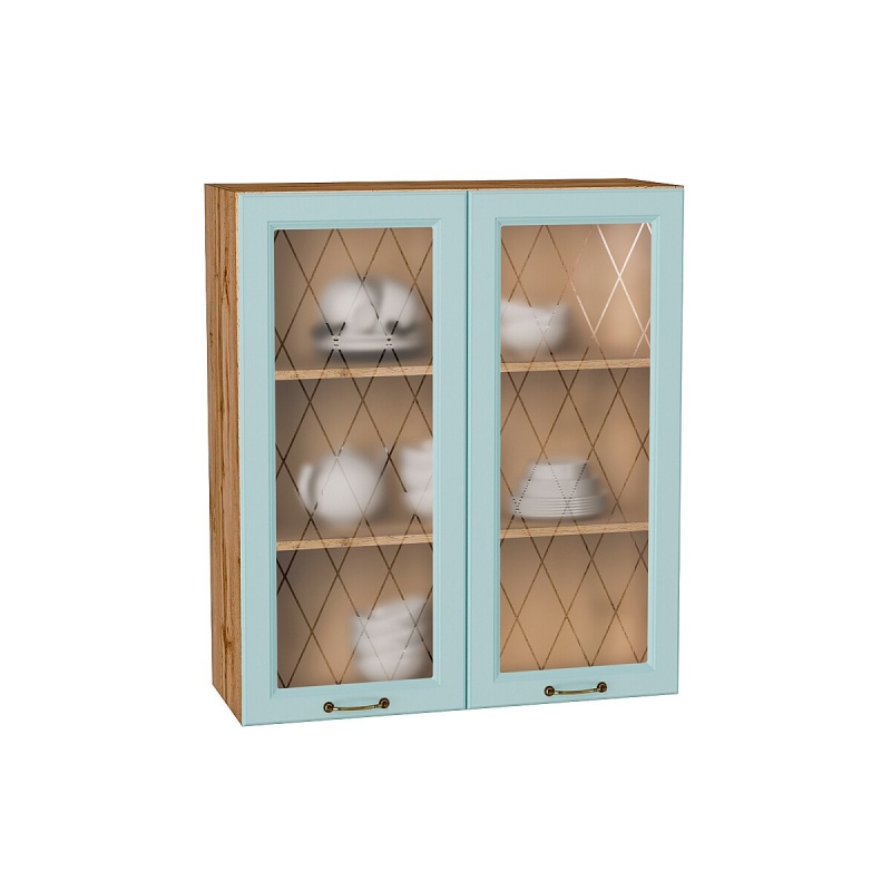 Шкаф верхний с 2-мя остекленными дверцами Ницца