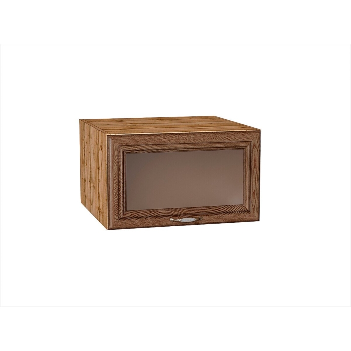 Шкаф верхний горизонтальный остекленный глубокий Шале