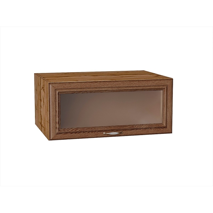 Шкаф верхний горизонтальный остекленный глубокий Шале