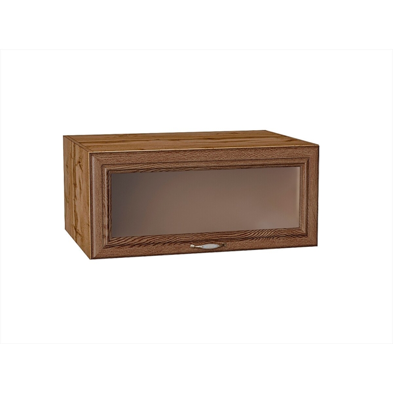 Шкаф верхний горизонтальный остекленный глубокий Шале