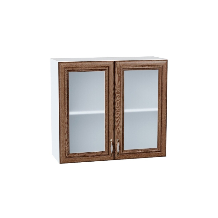 Шкаф верхний с 2-мя остекленными дверцами Шале