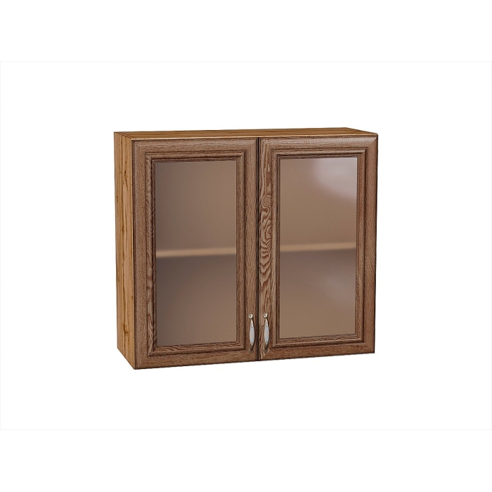 Шкаф верхний с 2-мя остекленными дверцами Шале