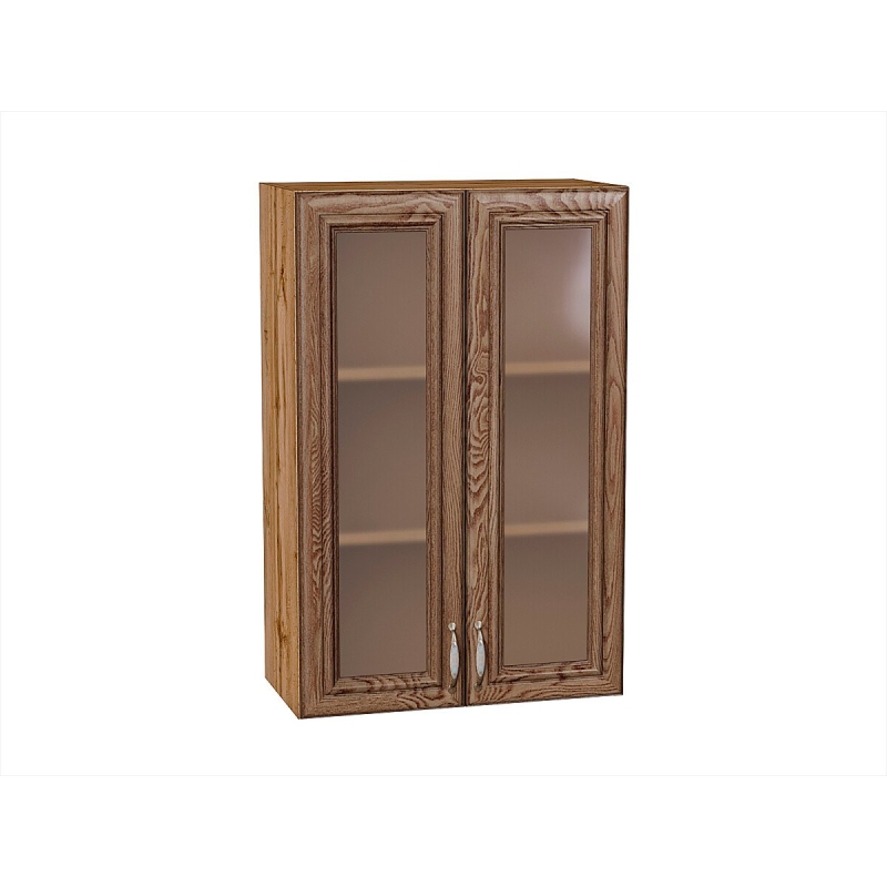 Шкаф верхний с 2-мя остекленными дверцами Шале