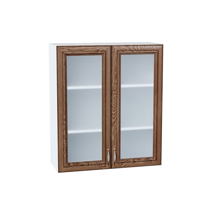 Шкаф верхний с 2-мя остекленными дверцами Шале