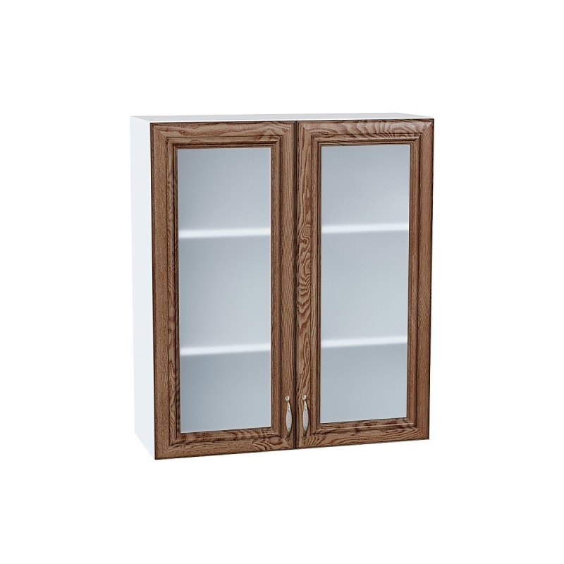 Шкаф верхний с 2-мя остекленными дверцами Шале