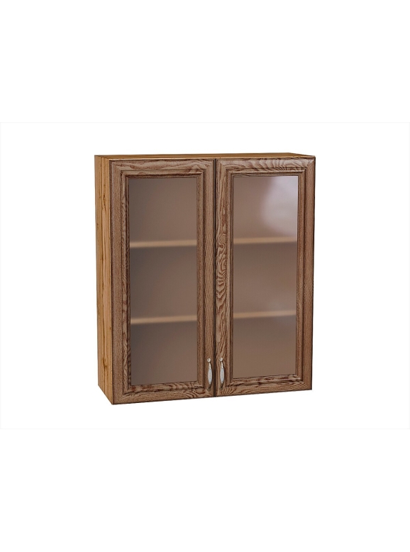 Шкаф верхний с 2-мя остекленными дверцами Шале