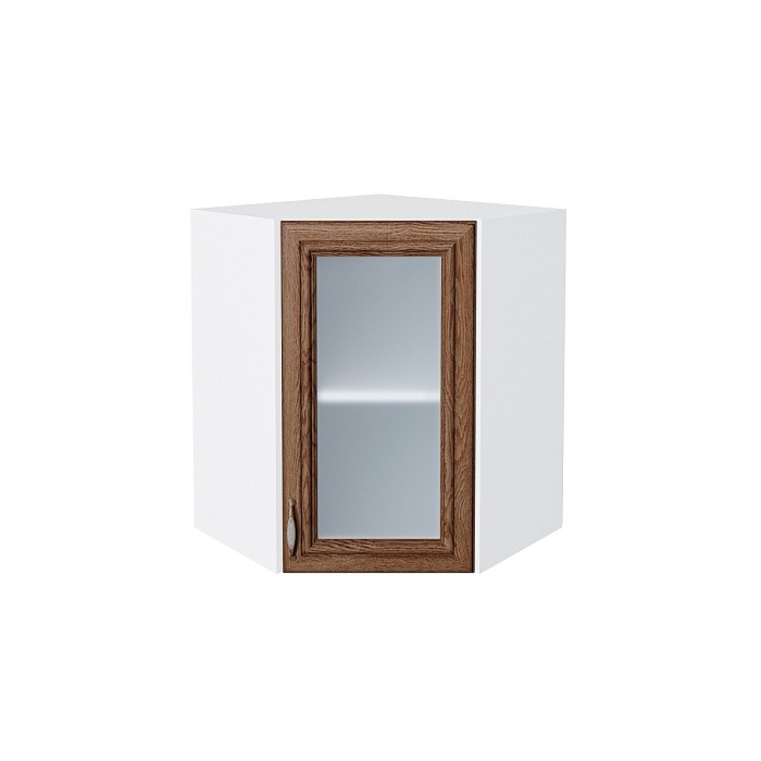 Шкаф верхний угловой остекленный Шале