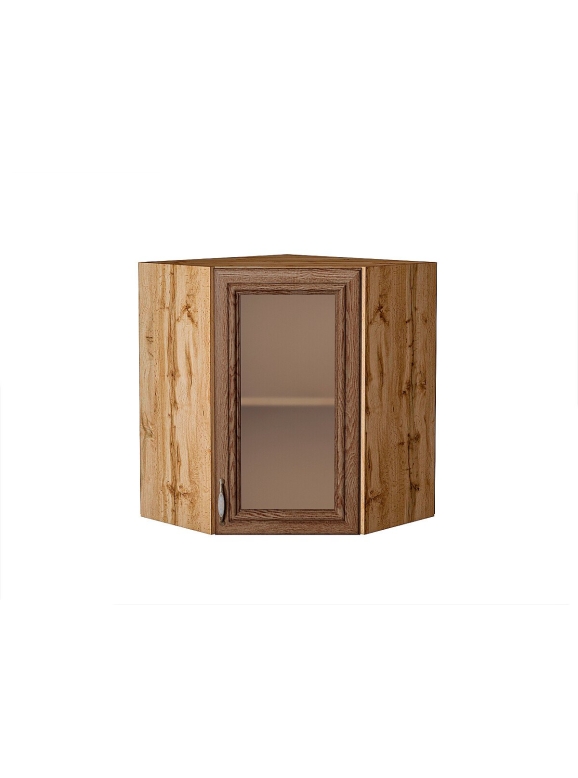 Шкаф верхний угловой остекленный Шале