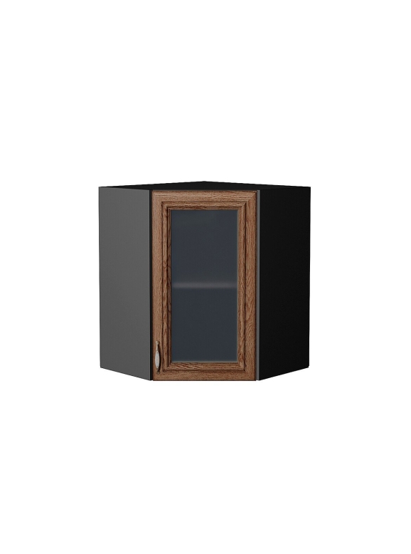 Шкаф верхний угловой остекленный Шале