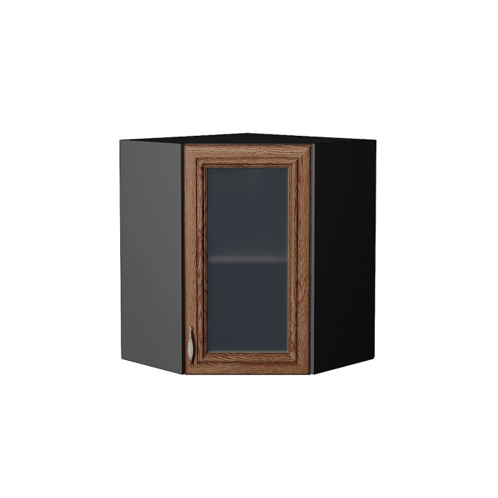 Шкаф верхний угловой остекленный Шале