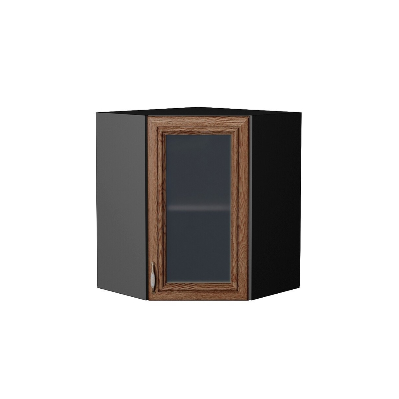 Шкаф верхний угловой остекленный Шале