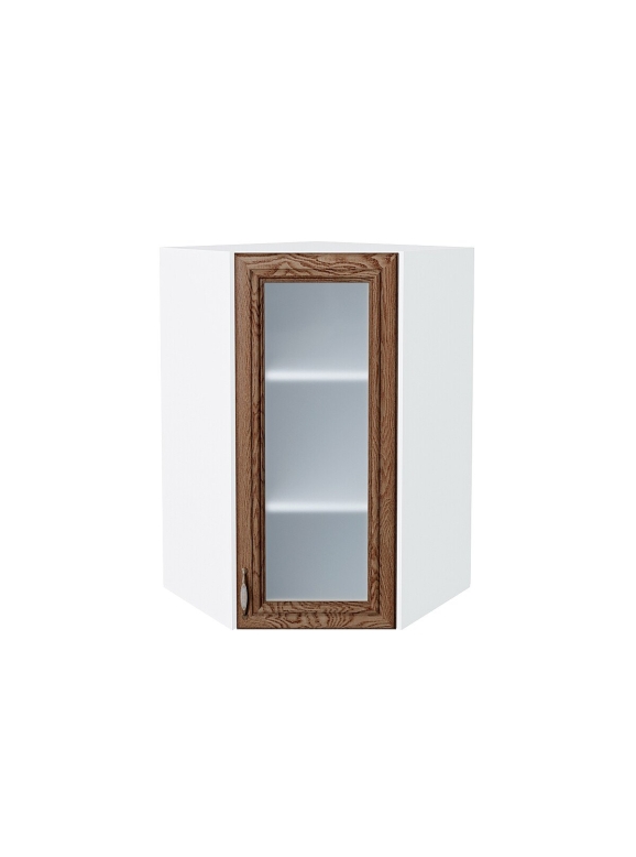 Шкаф верхний угловой остекленный Шале