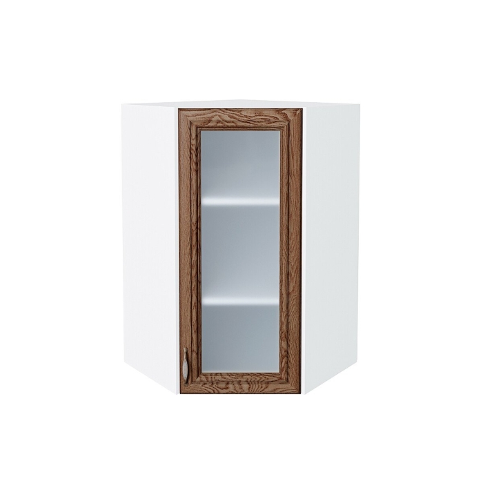 Шкаф верхний угловой остекленный Шале