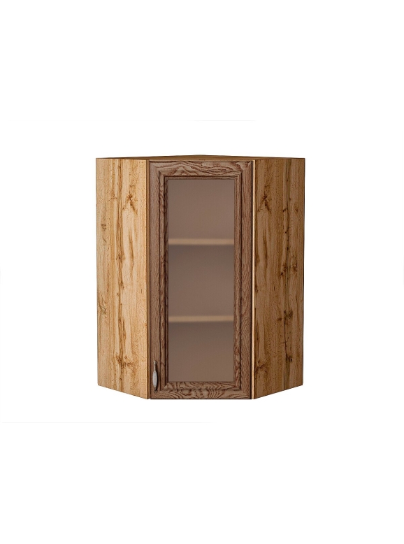 Шкаф верхний угловой остекленный Шале