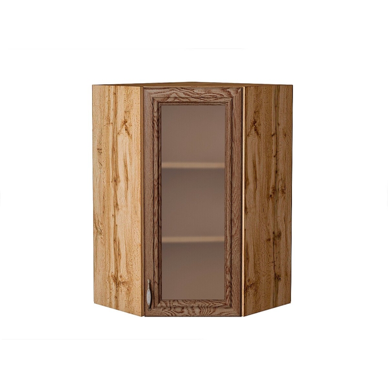 Шкаф верхний угловой остекленный Шале