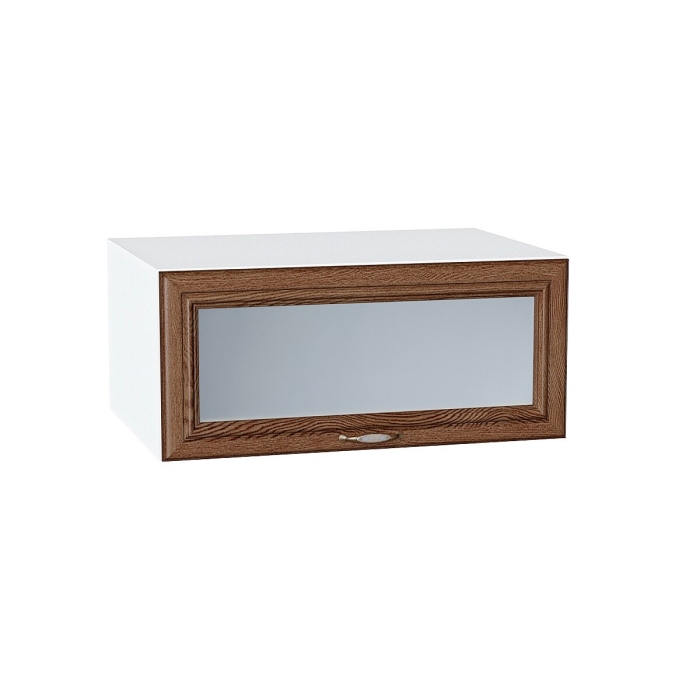 Шкаф верхний горизонтальный остекленный глубокий Шале