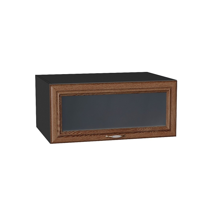 Шкаф верхний горизонтальный остекленный глубокий Шале