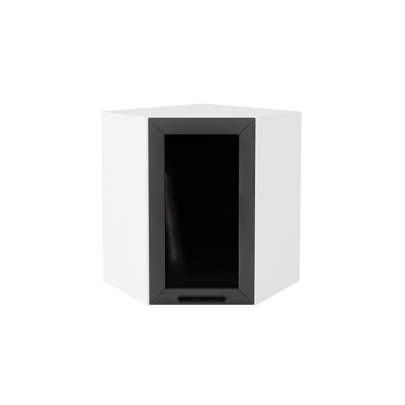 Шкаф верхний угловой остекленный Глетчер