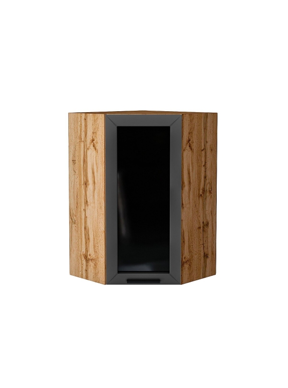 Шкаф верхний угловой остекленный Глетчер