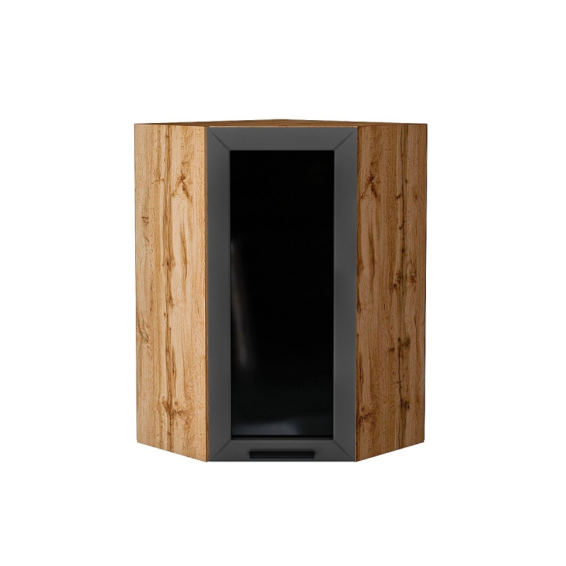 Шкаф верхний угловой остекленный Глетчер