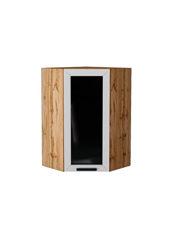 Шкаф верхний угловой остекленный Глетчер