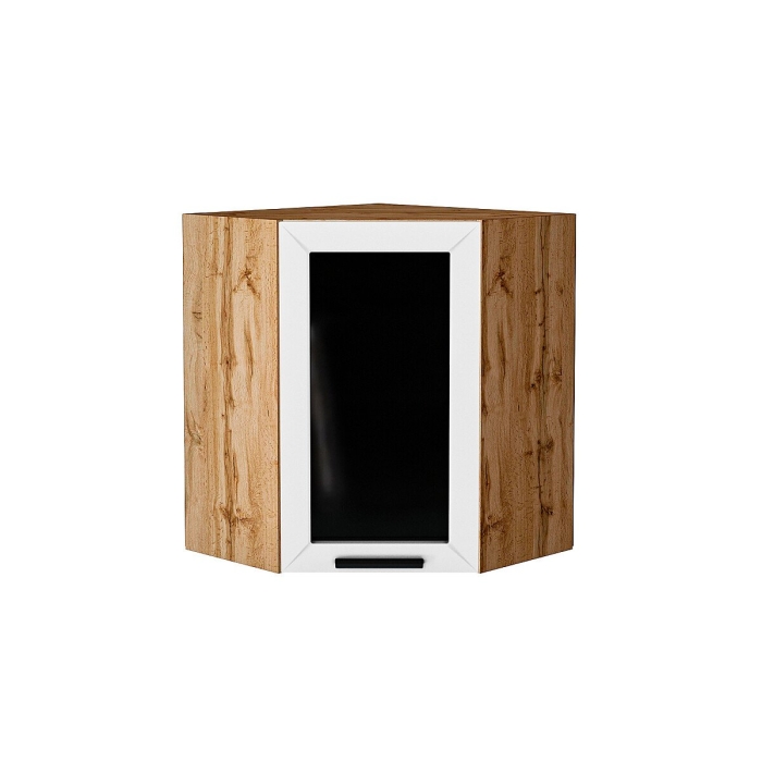 Шкаф верхний угловой остекленный Глетчер