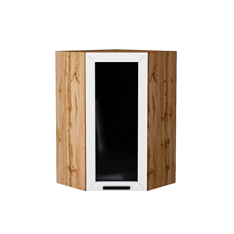 Шкаф верхний угловой остекленный Глетчер